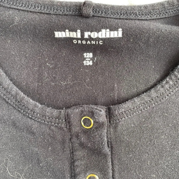 Mini RODINI basic  black long sleeve tee 128/136, size 7-9 - Picture 4 of 4